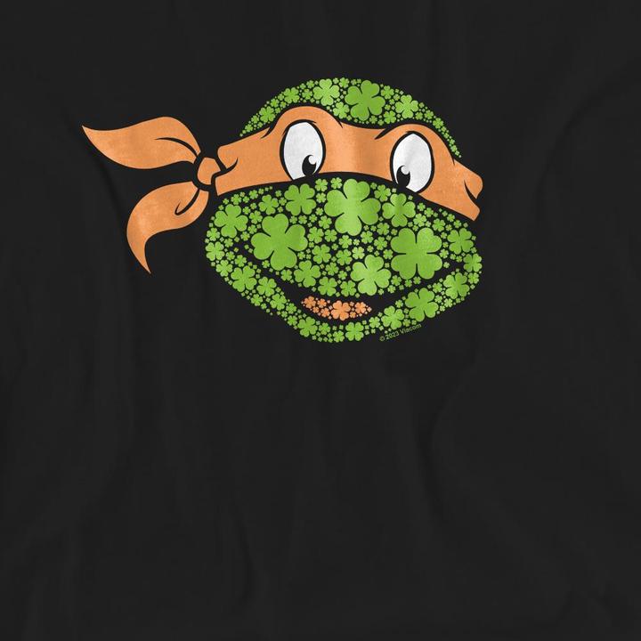 Actual product image Teenage Mutant NT Unisex Adult Michelangelo Clover St Patricks Day T-Shirt (M)