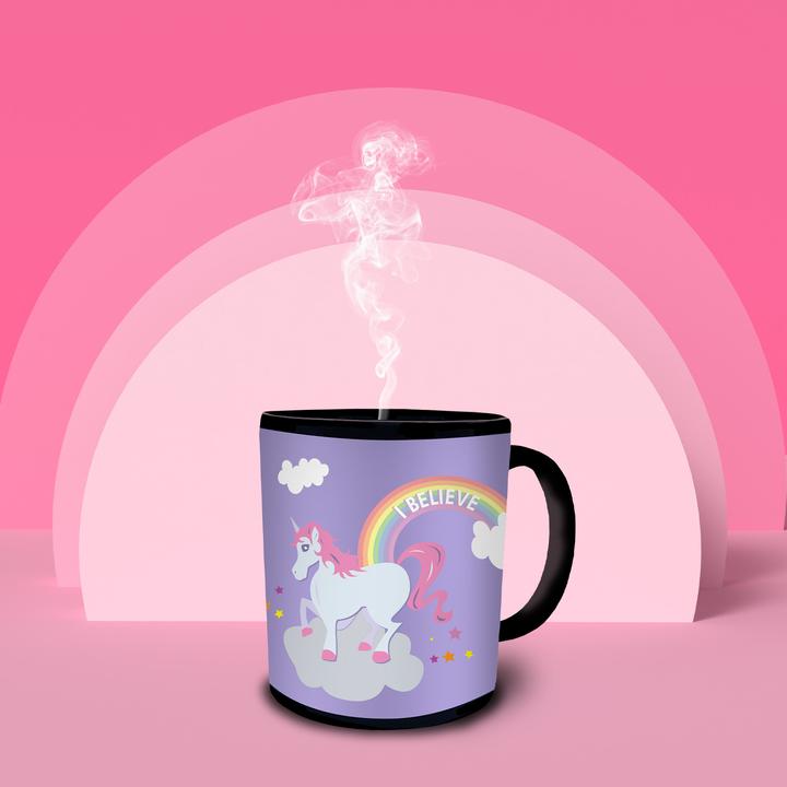 Actual product image Thumbs Up Mad Monkey mug "Unicorn" colour change 300ml black (300 ml, 1 x)