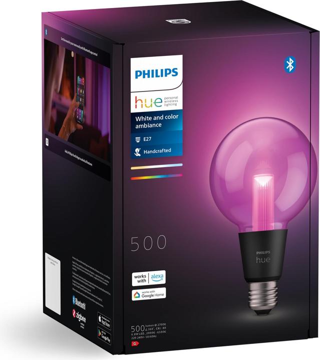 Produktbild Philips Hue White & Color Ambiance Lightguide Globe (E27, 6.80 W, 500 lm, 1 x, G)
