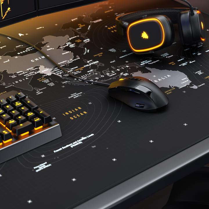 Produktbild Titanwolf Gaming Mauspad, XXXL Speed Gaming Mausmatte, Mousepad Extragrosse Fläche von 1600 x 800mm, Weltkarte (XXL)