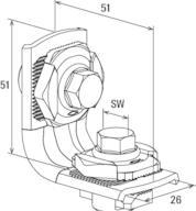 Image du produit Fischer FIS 538666 Equerre de montage MW Clix 90° prémontée