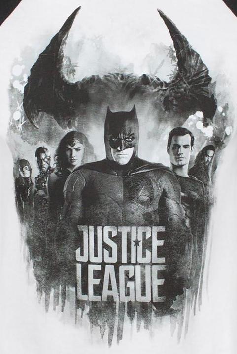 Immagine prodotto Justice League Tshirt Raglan della linea dei personaggi (L)