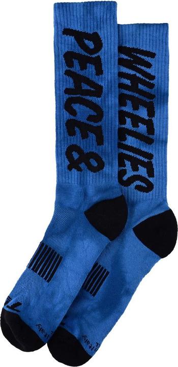 Produktbild Troy Lee Designs Mens Performance Socks, Peace & Wheelies, cobalt, S/M (S/M)