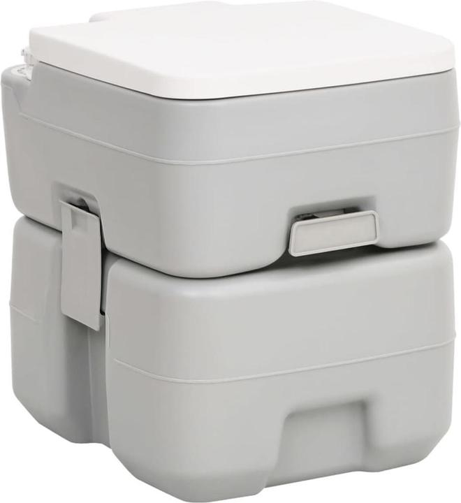 Actual product image VidaXL Camping Toilet Portable Grey and White 20+10 L HDPE