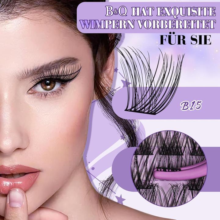B&Q Lash Extension Set mit Kleber und Applikatoren (Künstliche Wimpern, Wimpernkleber, Wimpern Applikator)