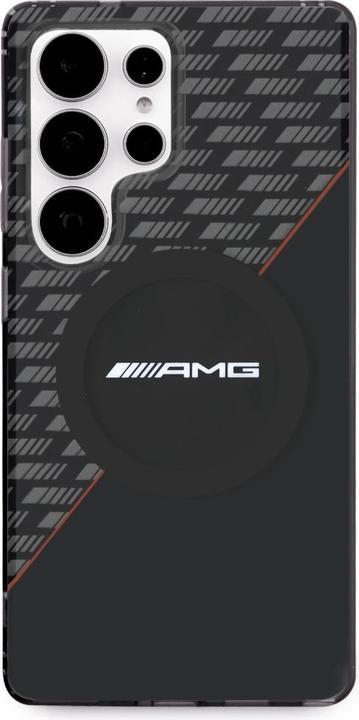 Immagine prodotto Mercedes AMG Double Layer Rhombs MagSafe Case for Samsung Galaxy S25 Ultra - Black/Red (Samsung Galaxy S25 Ultra)