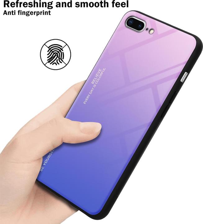 Produktbild Cadorabo TPU 2 Farben Glas Cover (Apple iPhone 7 Plus, Apple iPhone 7s Plus)