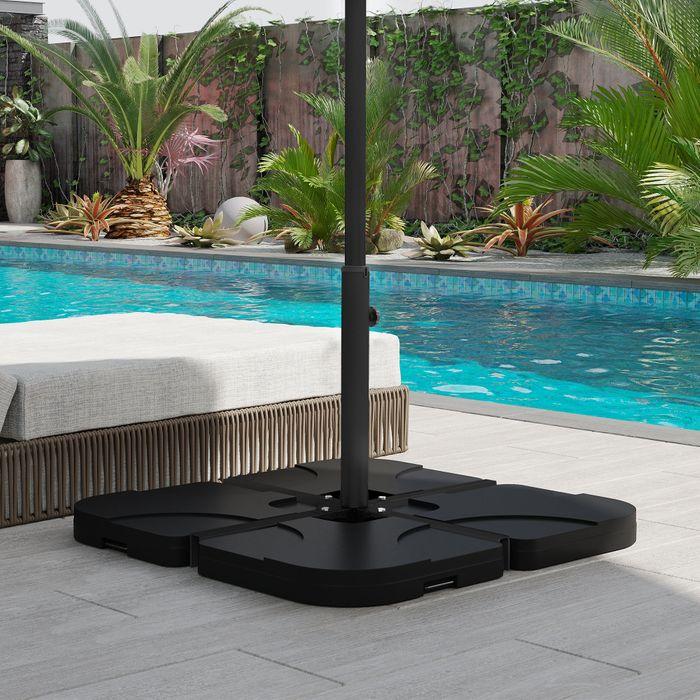 Produktbild Swisshandel24 Kreuzständer 4 kg Ø38 bis 48 mm, für Ampelschirm, Metall, Schwarz 100 x 100 x 75 cm