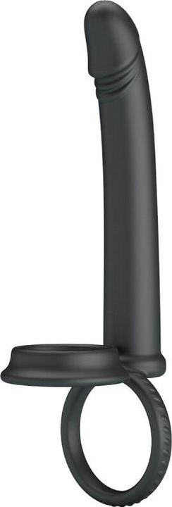 Actual product image Pretty Love Dillion Double Penetration Double Cock Ring Black