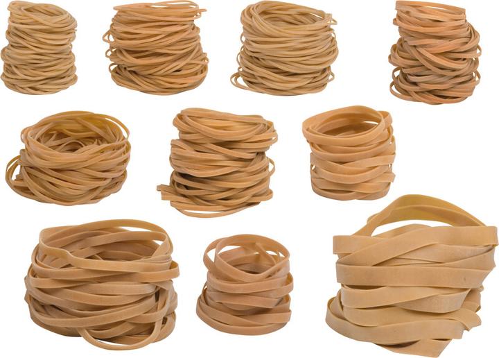 Produktbild Q-Connect Gummiband Nr. 64 braun, 500g (250 Stk.)