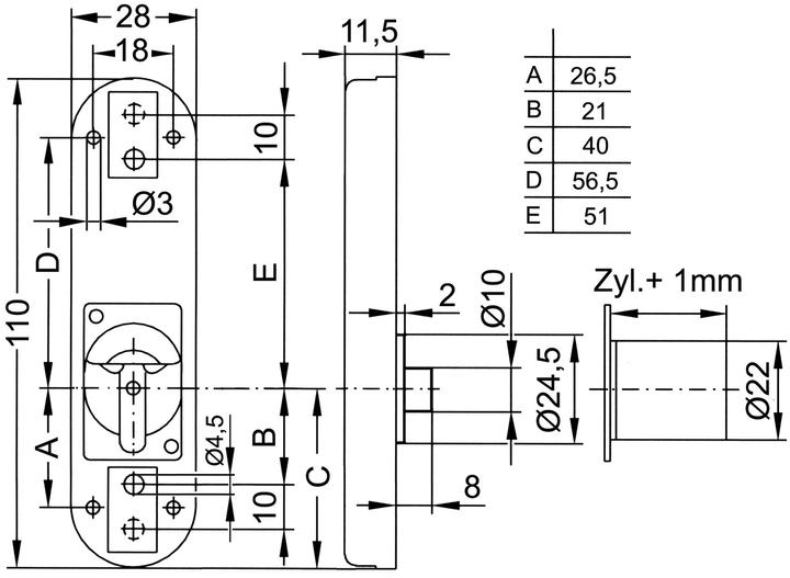 Produktbild Heusser Universal-Stangenschlösser
