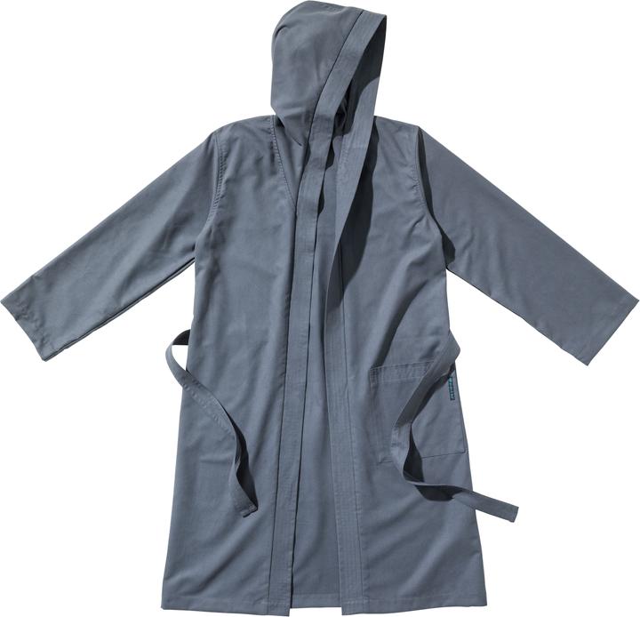 Cocoon Microfiber Bathrobe Ultralight with Hood Size L anchor grey (L)