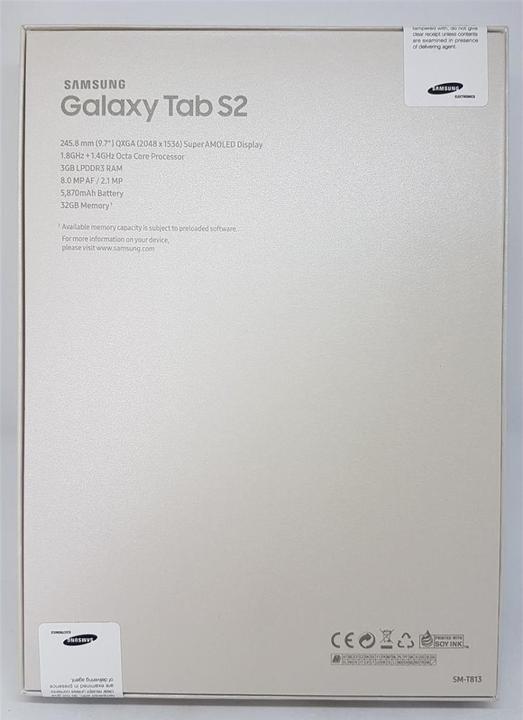 Produktbild Samsung Galaxy Tab S2 Value Edition (9.70", 32 GB, Weiss)