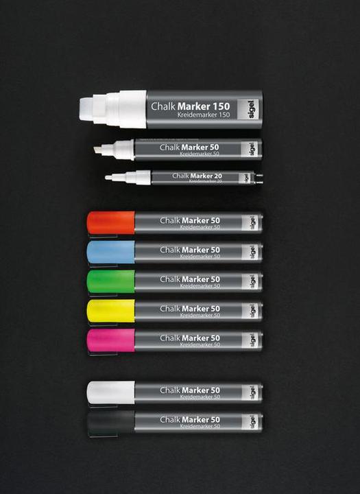 Produktbild Sigel Artverum Kreidemarker 20 Rund (1-2 mm) (Blau, Gelb, Pink, Grün, 2 mm, 4 x)