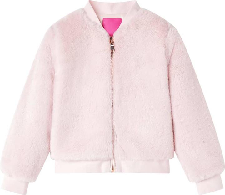 Produktbild VidaXL Kinderjacke Kunstpelz Zartrosa 92,Material: Kunstpelz (100 (92)