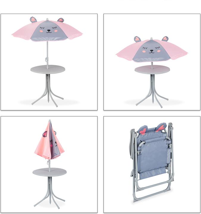 Image du produit Relaxdays Ensemble de meubles pour enfants, chaises pliantes et table