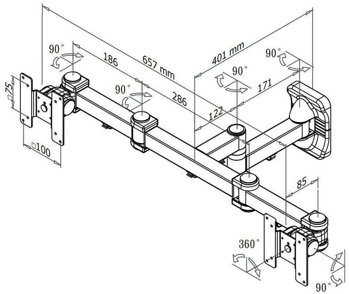 Image du produit Neomounts Fpma-W960d (Mur, 27")