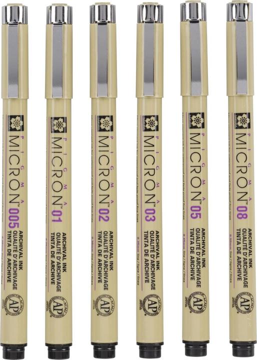 Actual product image Sakura Pigma Micron (Black, 6 x)