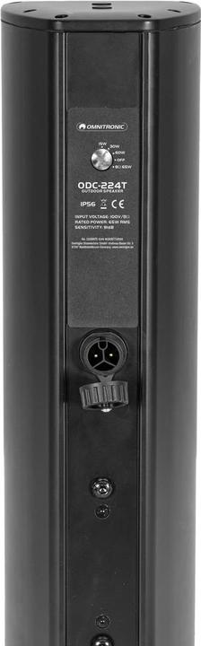 Actual product image Omnitronic ODC-224T Outdoor column speaker black (Passive)