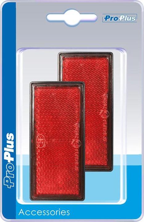 Produktbild ProPlus Reflektor rot 85x39mm selbstklebend mit Grundplatte 2St. im Blister