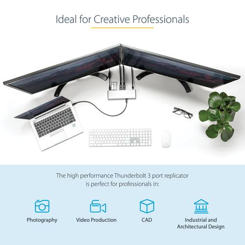 Produktbild StarTech Thunderbolt 3 Dock (Thunderbolt, 2 Ports)