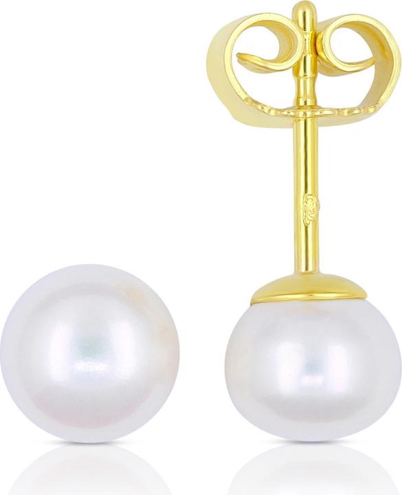 Produktbild Muau Stud earrings yellow gold 750 freshwater pearl 6-6.5mm (750/18K Gelbgold)