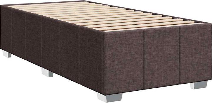 Actual product image VidaXL Box spring bed Upholstered bed Bed with mattress dark brown 90x200cm fabric (90 x 200 cm)