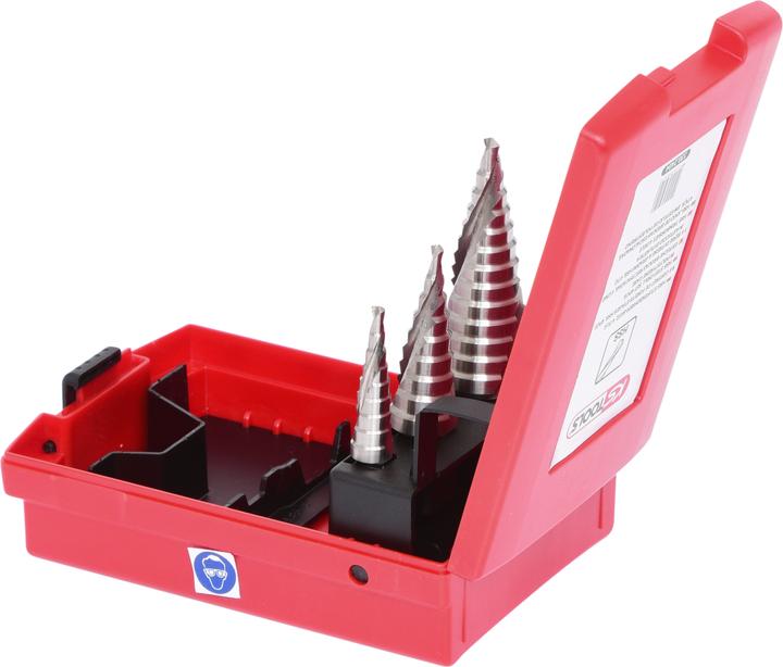 Actual product image KS Tools HSS Step Drill Set (4 - 12, 6 - 30, 4 - 20)