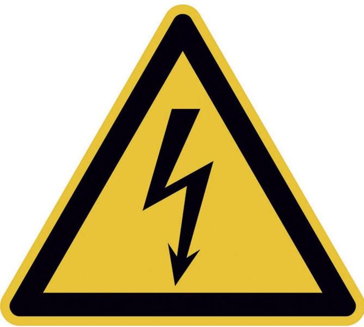 Image du produit Wolk Étiquette de danger Étiquette autocollante, Danger : électricité Étiquette en anglais, 50