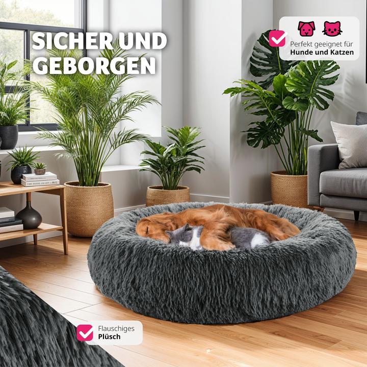 Image du produit tectake Panier pour chien Maja avec rembourrage épais et maille peluche longue (Chien)