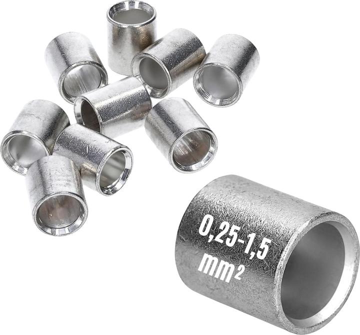 Actual product image Kalitec 10 pieces L03-P parallel connector 0.25-1.5mm² I Connector uninsulated I Crimp connector blank