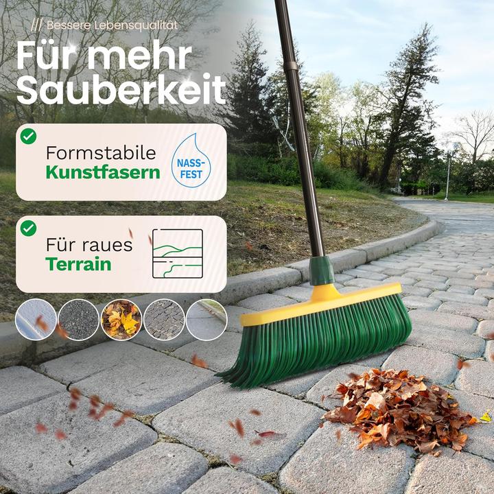 Produktbild Novaliv 2X Premium Krallenbesen mit Stiel 30cm, Spezialbesen gebogenen Borsten Kunststoffkopf -Ideal (1 Stk.)