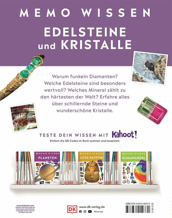Immagine prodotto memo Wissen. Edelsteine und Kristalle (Tedesco, R. F. Symes, R. R. Harding, Wolfgang Bick, 2024)