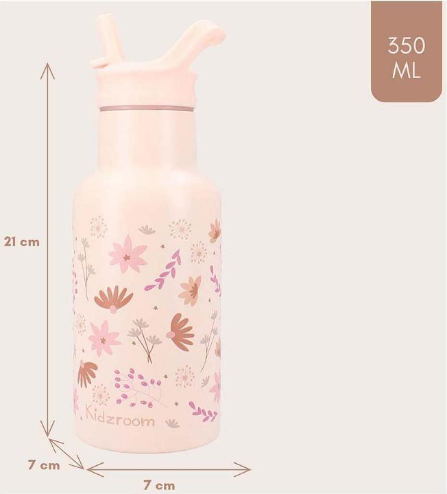 Kidzroom Trinkflasche Sweet Sips Flowers, 350ml (0.35 l)