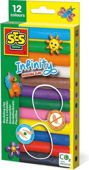 Produktbild Ses 00406 Infinity Modellierknete 12 Farben