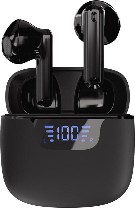 Produktbild Vivanco TWS Bluetooth Kophoerer mit LED-Display Case, schwarz (20 h, Kabelgebunden)