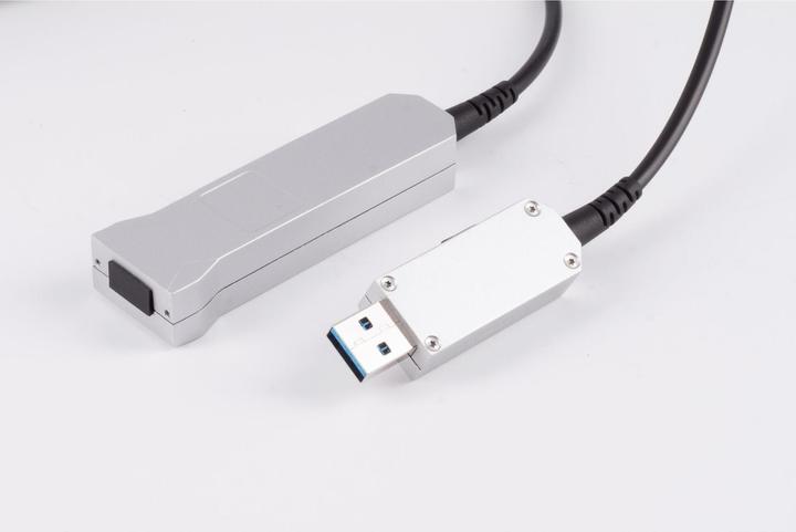 Actual product image Shiverpeaks ®-BASIC-S--USB Extension Optical USB 3.0- USB 3.0 A male to USB 3.0 A + USB Micro B female, 2 (20 m, USB 3.2 Gen 1)