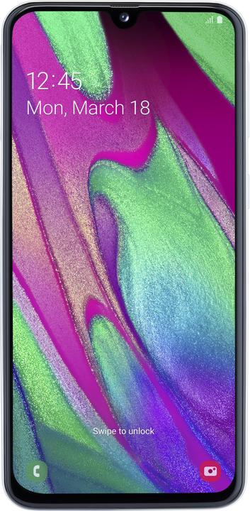 Samsung Galaxy A40 EU (64 GB, White, 5.90", Dual SIM + SD, 16 Mpx, 4G)