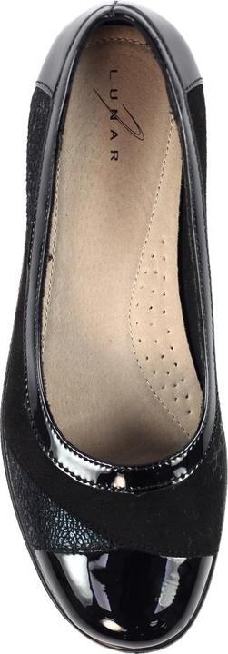 Actual product image Lunar Womens/Ladies Faux Leather Wedge Shoes (37)