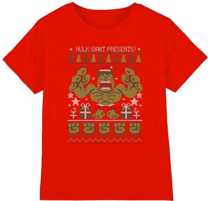 Actual product image Hulk Childrens/Kids Present Christmas T-Shirt (140)