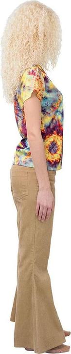 Immagine prodotto Orlob Pantaloni svasati da donna anni '70, in velluto a coste, beige (44)