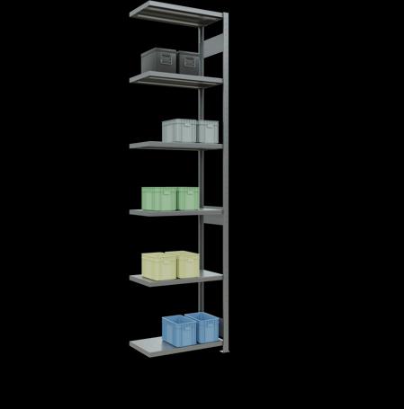 Actual product image Schulte Lagertechnik MULTIplus250 boltless add-on bay system with length bolts