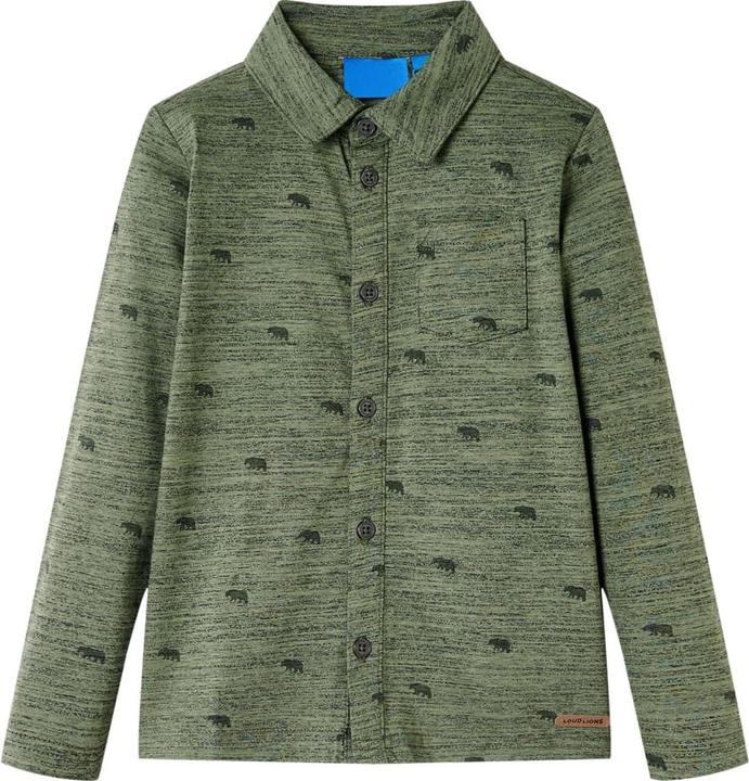 Image du produit VidaXL Chemise pour enfants Kaki Melange 104,Composition : 80% coton. 20 (104)