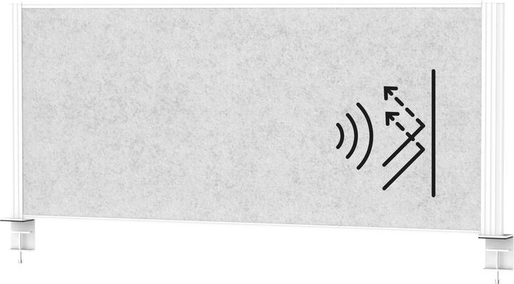 Maul MAULconnecto 120x50cm acoustic desk divider h.gr/ws