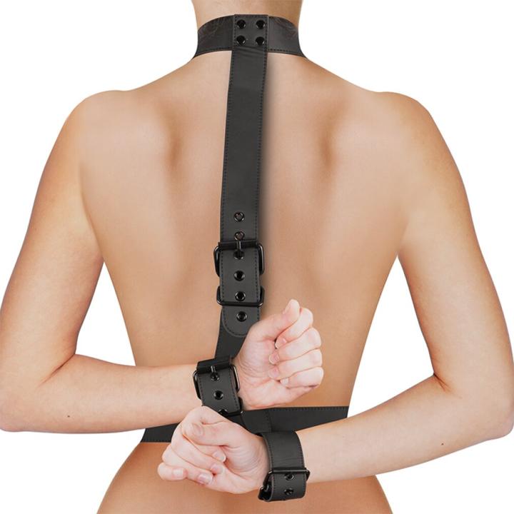 Actual product image Fetish submissive Bondage - Collar And Wrist Cuffs Body Fixation Set
