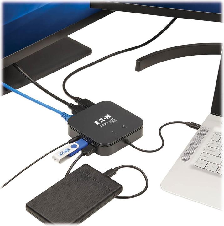 Actual product image Eaton Thunderbolt 3 Dual Monitor Docking Station 8K/30Hz DisplayPort 4K/60Hz HDMI USB 3.2 G (Thunderbolt, 4 Ports)