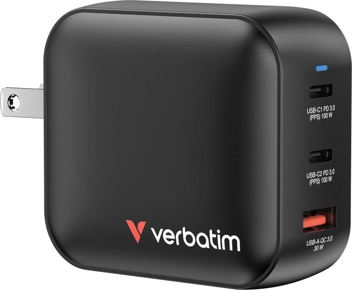 Produktbild Verbatim Mini GaN Charger 100W 3Port US/EU/UK ADP 32230 (100 W)