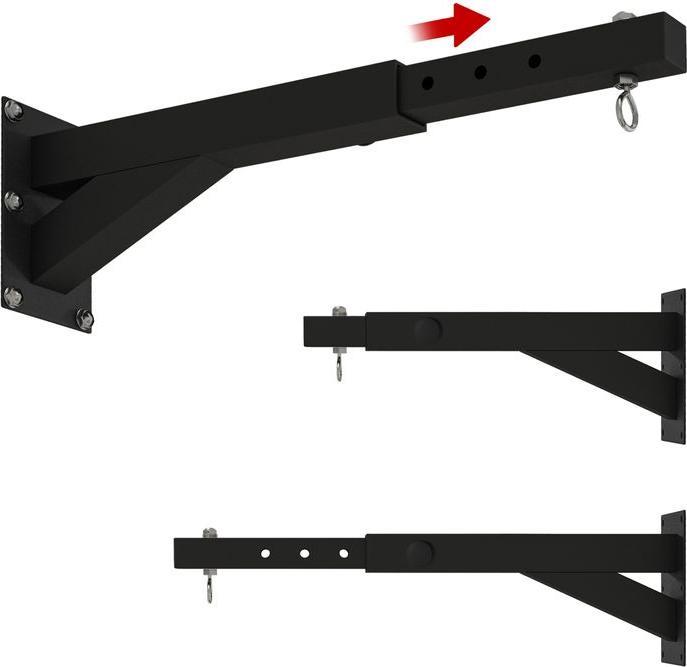 Swisshandel24 Boxsack Wandhalterung einstellbar, Stahl, schwarz
