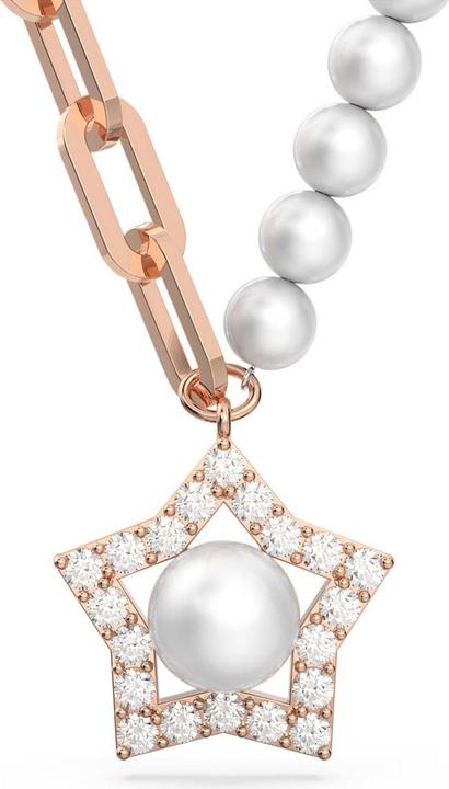 Produktbild Swarovski Stella Stern Kristallperlen Halskette Rosé (Swarovski Metall, 38 - 43 cm)