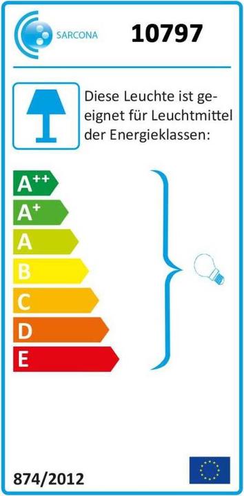 Energielabel Grafner Pad Light Vloerlamp 80 cm antraciet met 2 stopcontacten (E27, IP44)